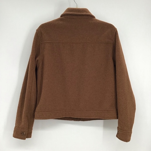 Joie Burton Felted Shacket Trucker Jacket Casual Career Carmel Size Large - Picture 3 of 9